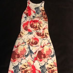 Vibrant watercolor floral dress